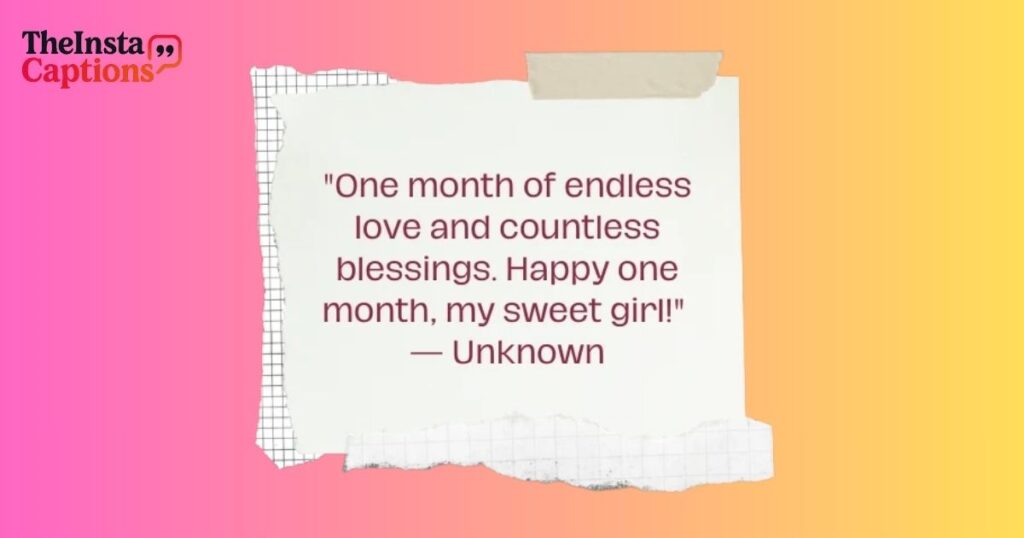 Best One month complete baby wishes