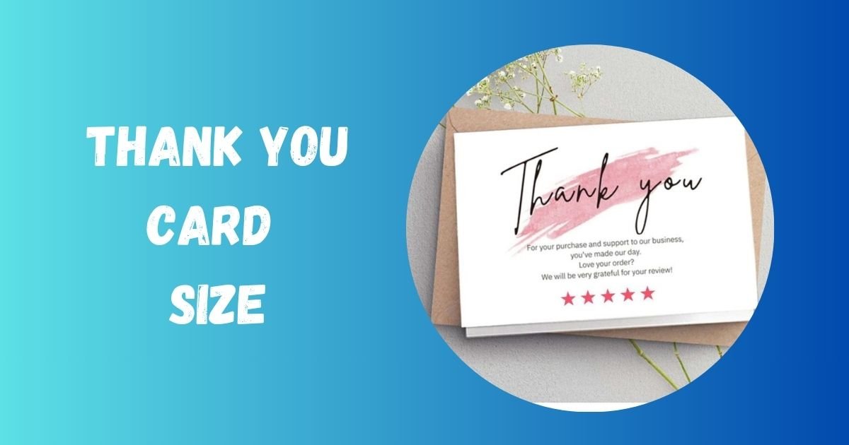 thank you card size
